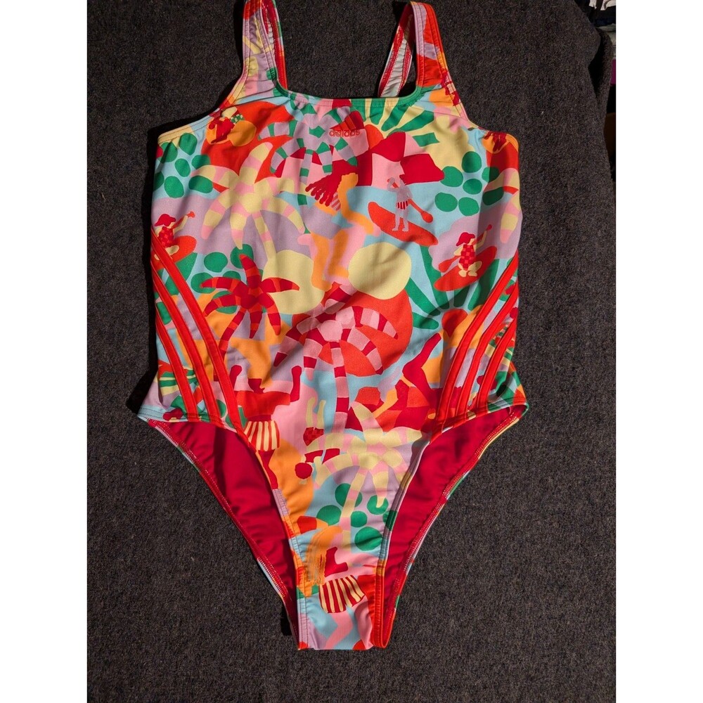 Adidas X Farm Rio Bathing Suit Open Back 14 - Picture 2 of 5